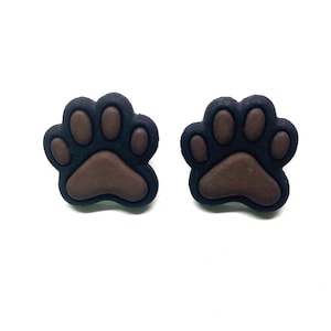 Paws Buttons Collection Brown 3/4&quot; Prints Shank Flat Back Choice - 272