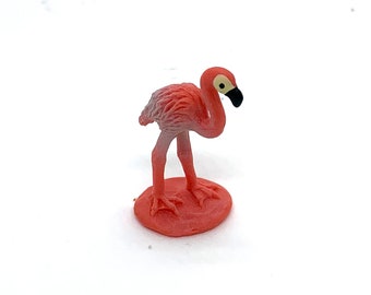 Miniature Flamingo Statues Dollhouse Fairy Garden Home Decor Soft Rubber - 575