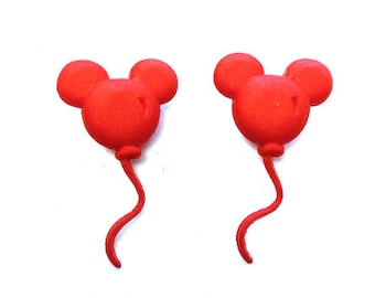 Birthday Balloon Buttons Galore Mouse Ears Color Shank Flat Back Choice - D18