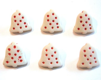 Christmas Cookies Buttons Galore Window Pane Bell Cookies Shank Flat Back - 1314