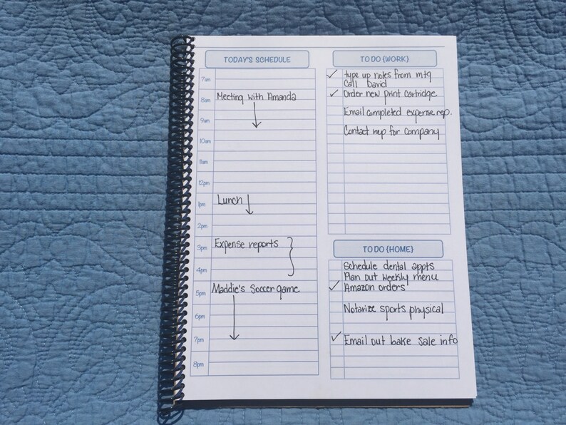 Daily To Do List Notebook Etsy