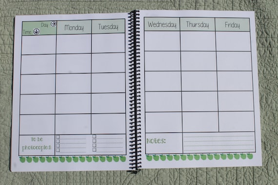 Teacher Plan Book - Etsy