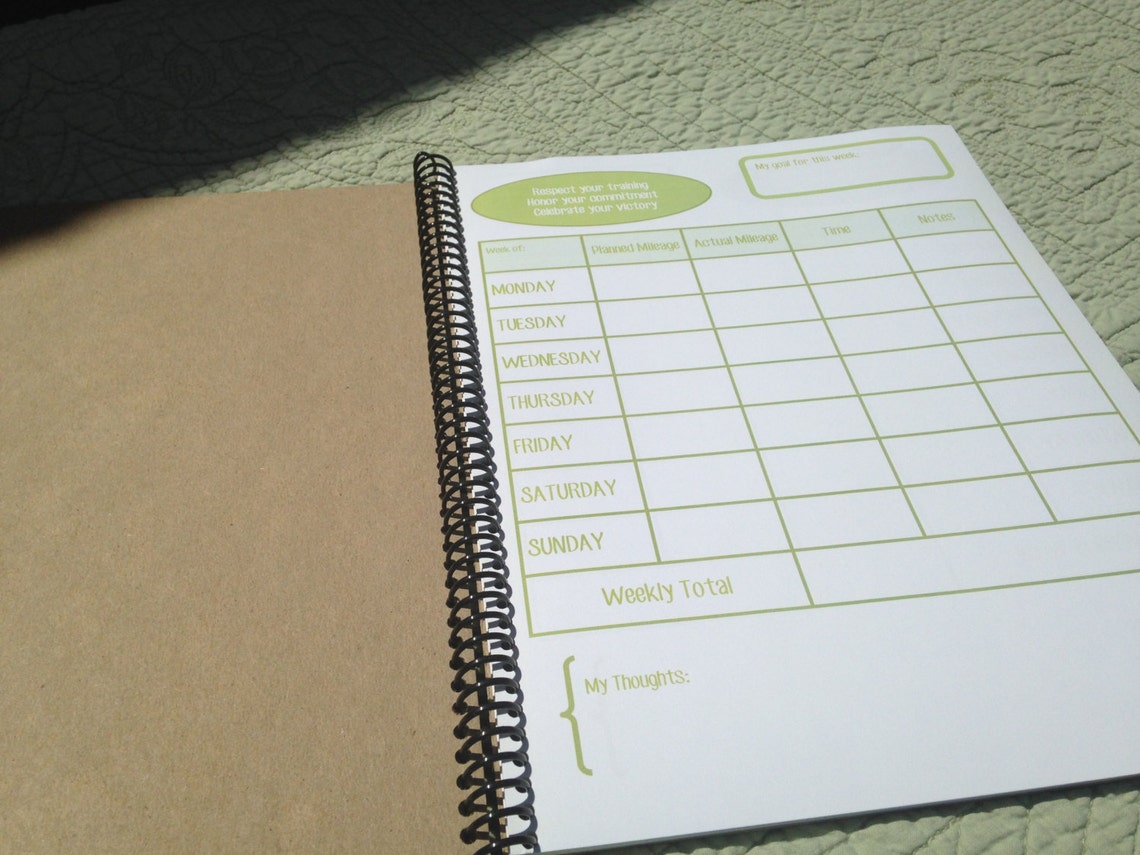 Weekly Running Journal Etsy