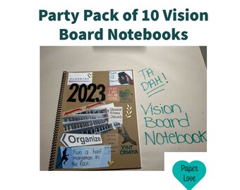 Vision Board Notebooks Party Pack of 10