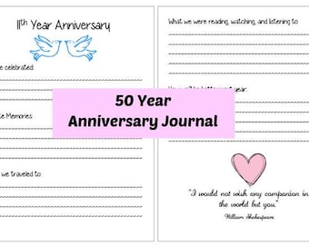 Anniversary Journal 50 Years