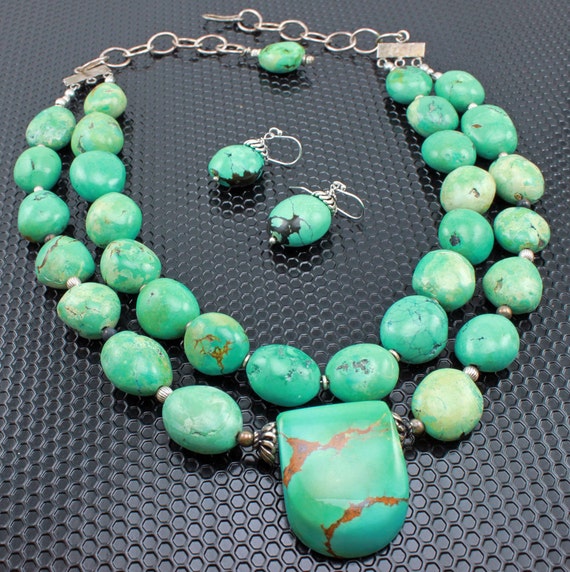 245 Southwestern Turquoise Gemstone Necklace Anthropologie