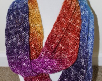 Misty haze cowl in resting rainbow