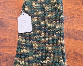 Gorro de camuflaje tejido a mano