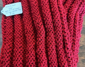 Bufanda infinita en color rojo