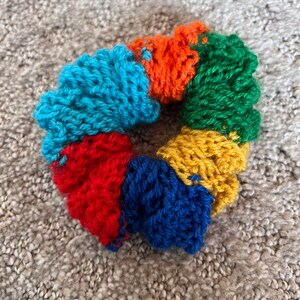 Rainbow scrunchie