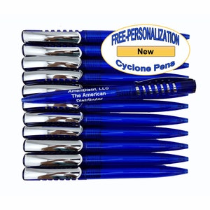 ezpencils - Personalized - Silver Accents - Cyclone Pens - 12 pkg FREE PERZONALIZATION