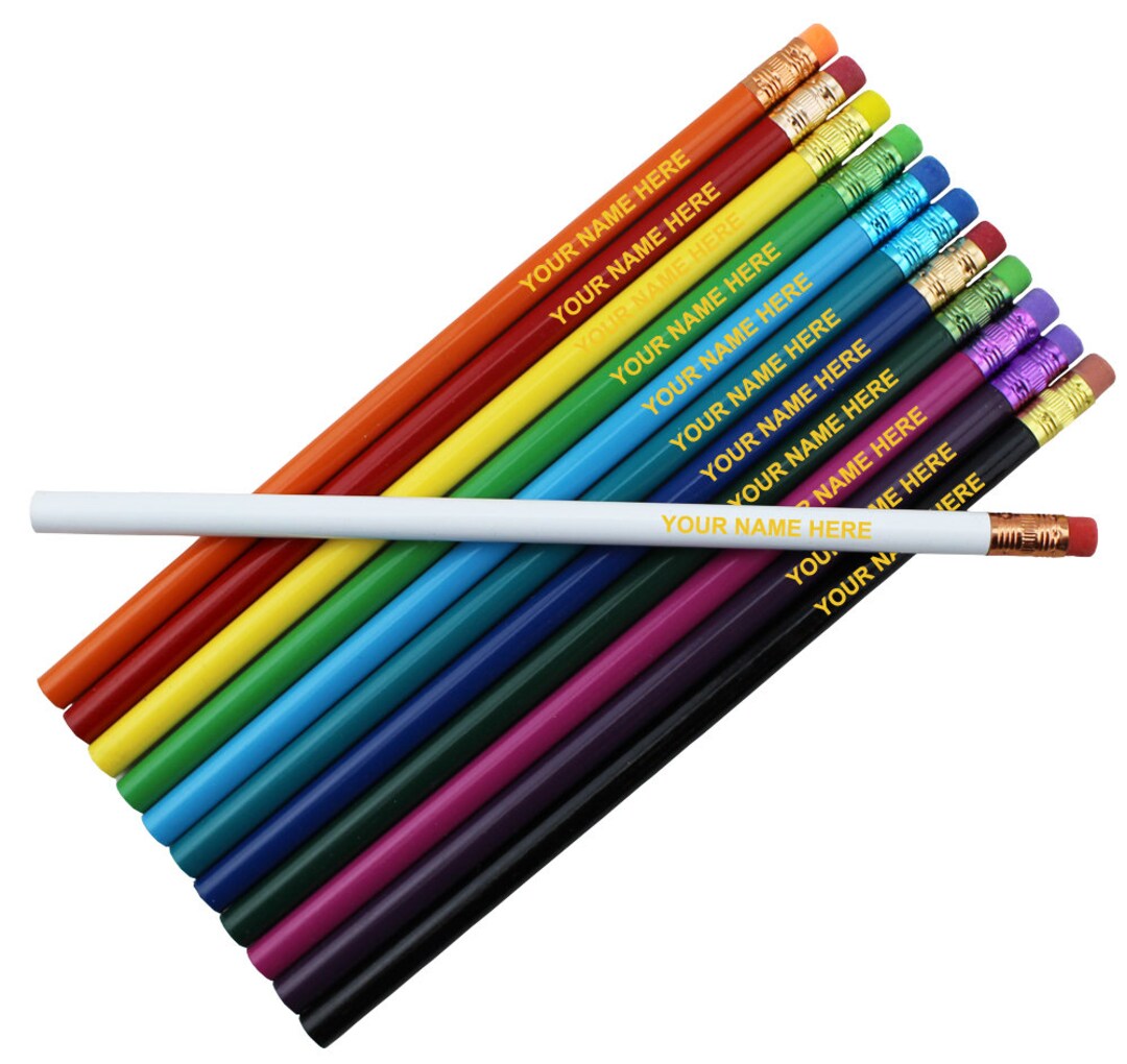 Ezpencils Personalized Round Pencils 12 Pkg Kids, Gifts, Present