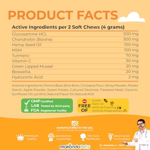 Puede incluir: Informaci&oacute;n del producto para golosinas blandas, que enumera los ingredientes activos e inactivos. La etiqueta destaca caracter&iacute;sticas como la certificaci&oacute;n GMP, sin gluten y sin saborizantes artificiales. Fabricado en EE. UU.