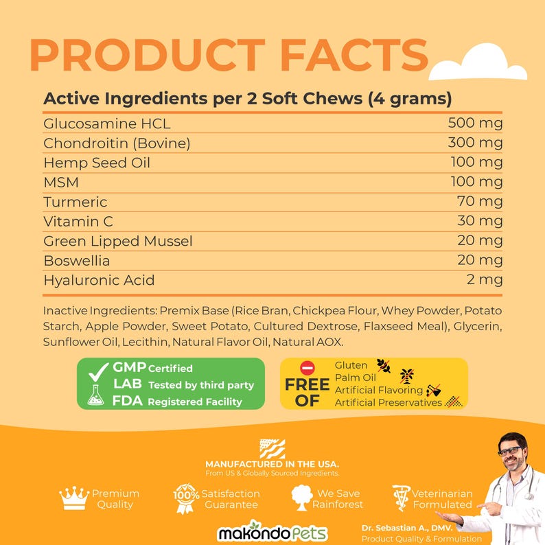 Puede incluir: Informaci&oacute;n del producto para golosinas blandas, que enumera los ingredientes activos e inactivos. La etiqueta destaca caracter&iacute;sticas como la certificaci&oacute;n GMP, sin gluten y sin saborizantes artificiales. Fabricado en EE. UU.