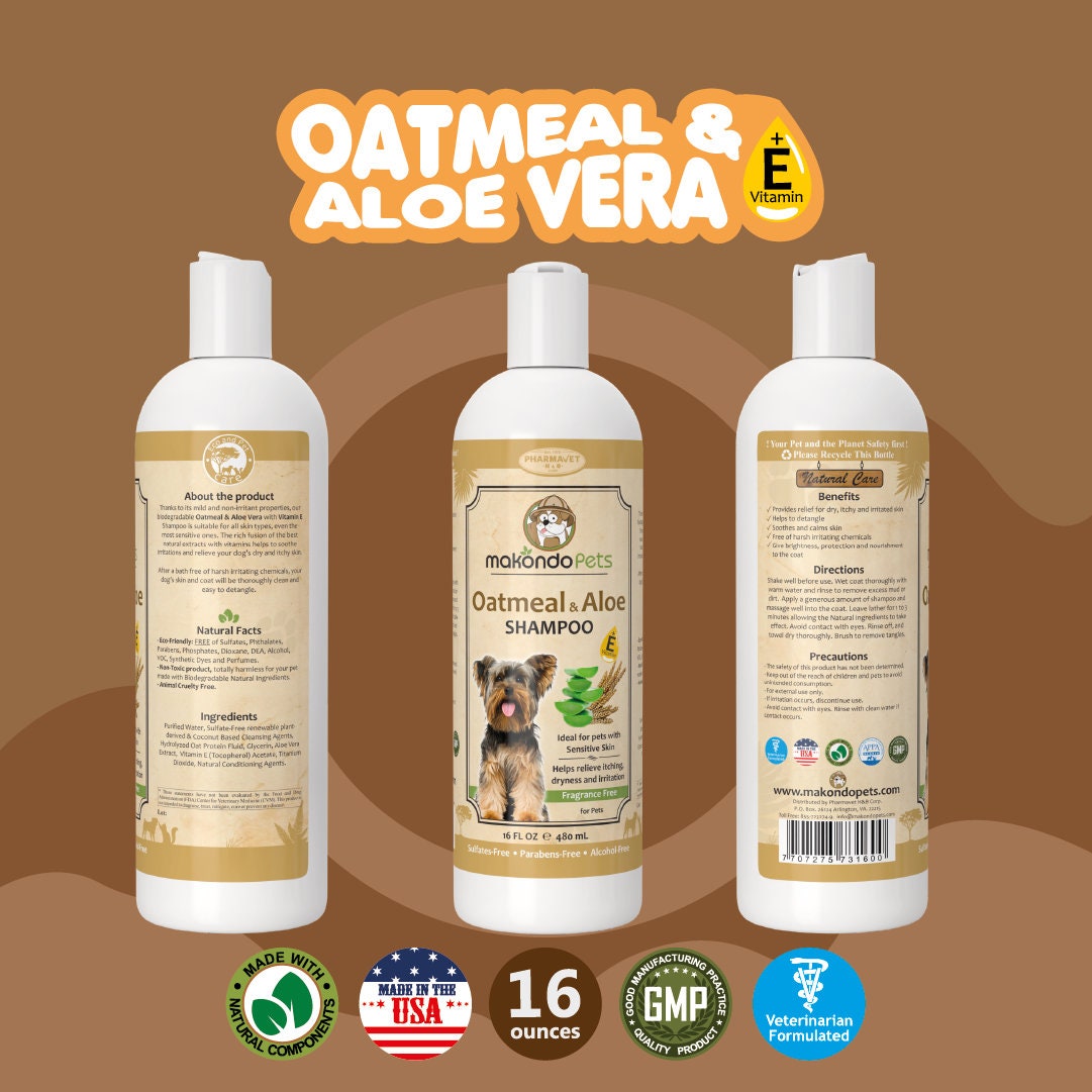 Oatmeal & Aloe Dog Shampoo: Hypoallergenic, Sensitive Skin, Fragrance-free  - Etsy