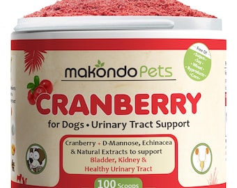 Polvo de arándano para perros: infecciones urinarias, vejiga, incontinencia y apoyo renal.