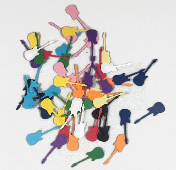 Guitar Confetti Birthday Confetti Guitar Party Etsy