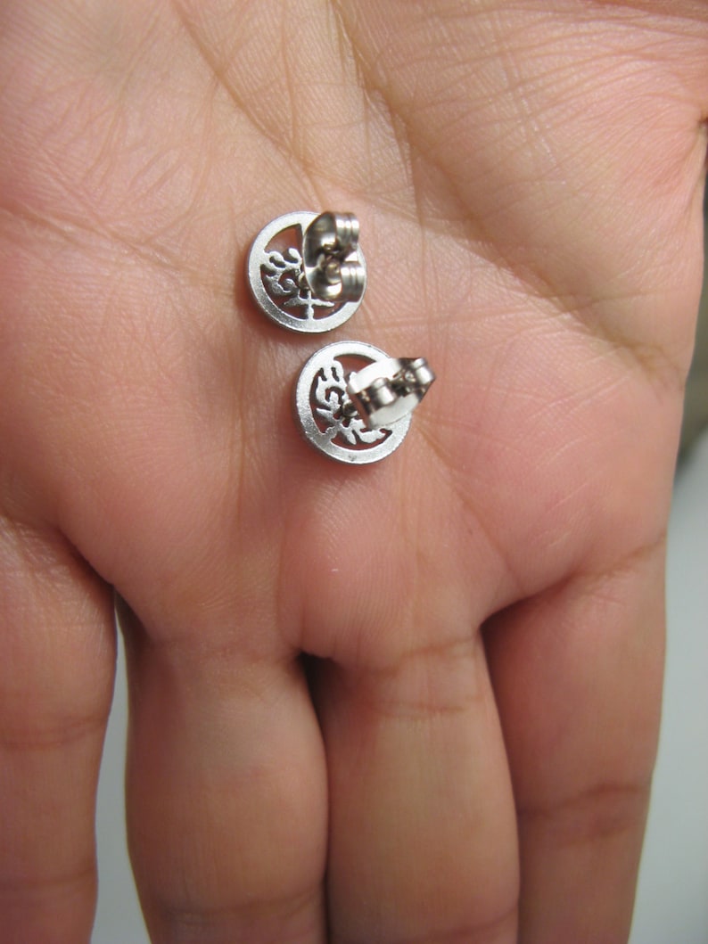 Tree of Life Hollow Stainless Steel Hypoallergenic Stud Small Earrings B5