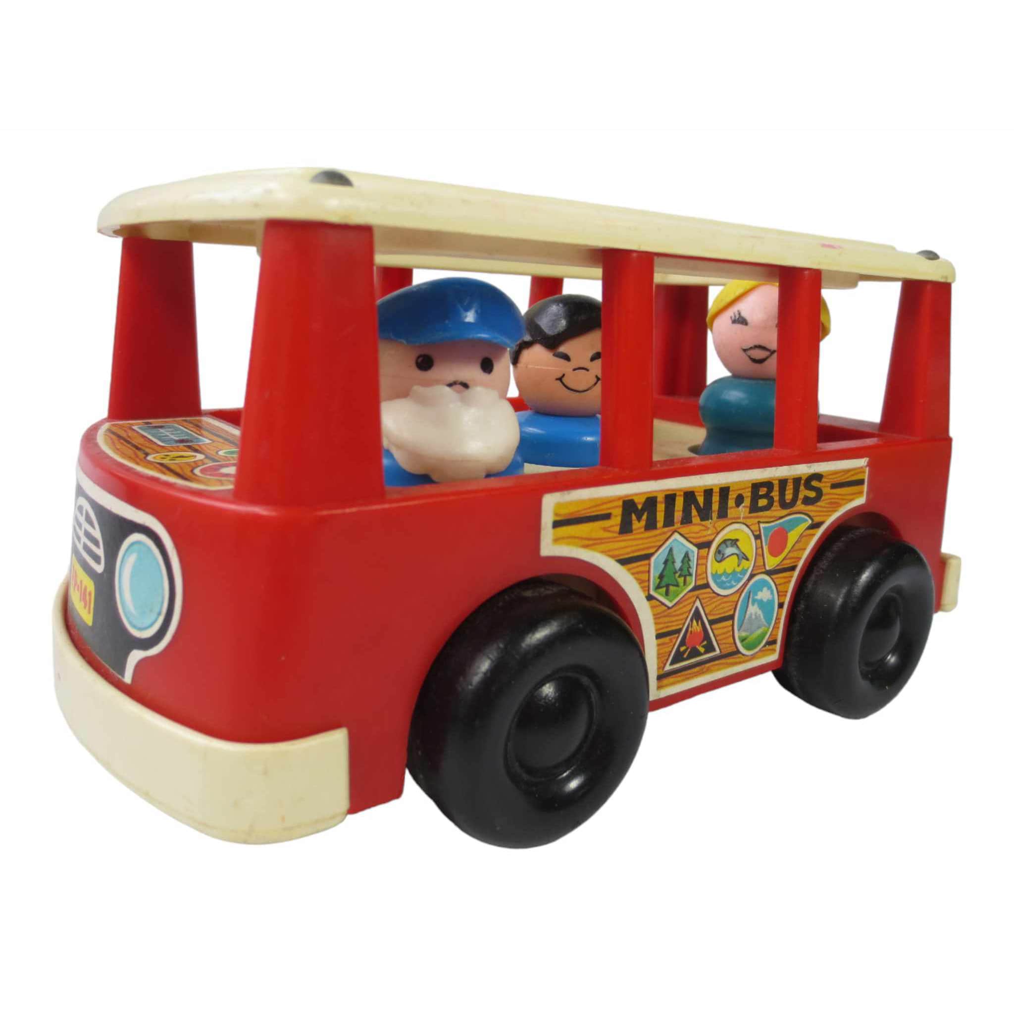 Set Vintage Fisher-Price Bus 141 - Jouet Ancien En Bon état - Occasion