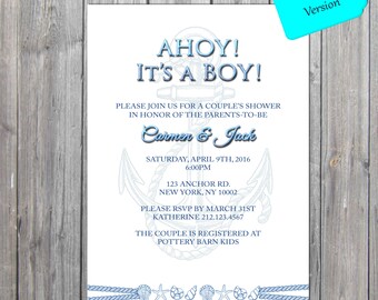 nautica invitations etsy