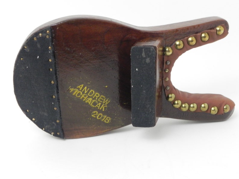 OOAK Hand Made Solid Walnut Guitar Shaped Boot Jack