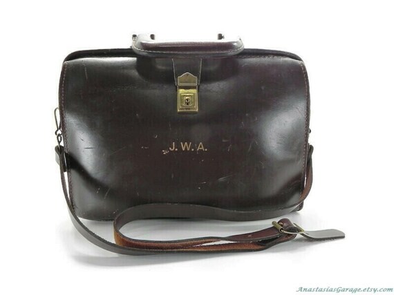 leather briefcase with lock