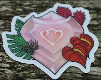 CLEAR STICKER (3") - Dancer dnc jobstone floral sticker FFXIV final fantasy xiv 14