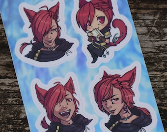 STICKER SHEET - G'raha Tia Crystal Exarch final fantasy xiv FFXIV sticker sheet