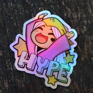 Holo-STICKER - Hype Tisi Hypsi Lalafell Holographic Holo