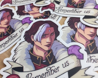 STICKER (3&quot;) - Emet Selch FFXIV Final Fantasy 14 Ascian &quot;Remember Us&quot;