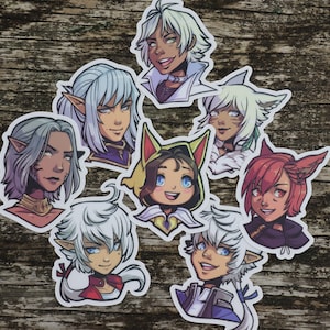 PEGATINA CLEAR (3") - Pegatinas de Endwalker Scions Final Fantasy XIV ffxiv