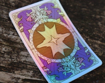 Holo-STICKER (3&quot;) - Astrologian ast Card FFXIV Final Fantasy XIV Holographic