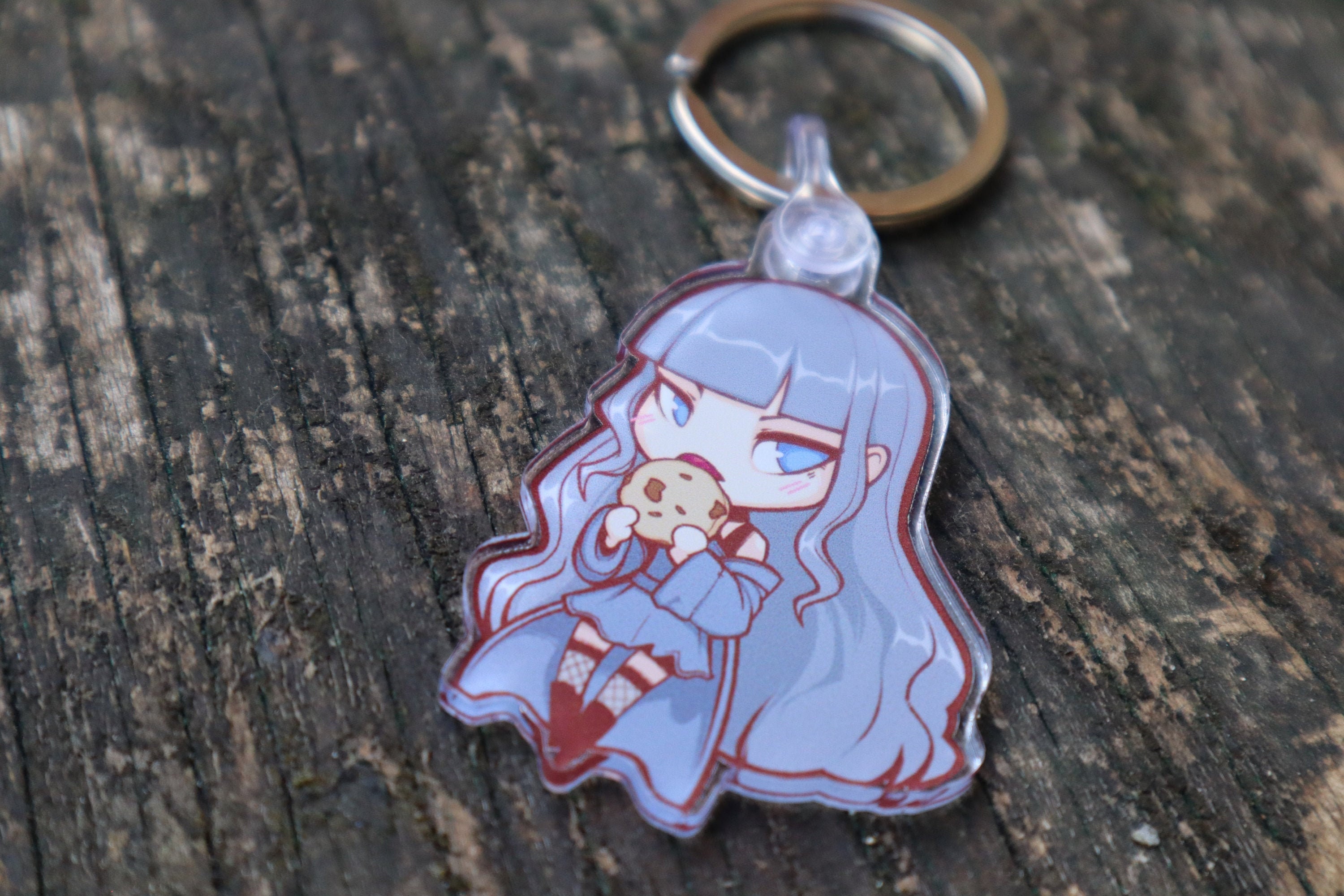 Acrylic KEYCHAIN - Gaia and Coffee Biscuit cute chibi FFXIV Final Fantasy XIV