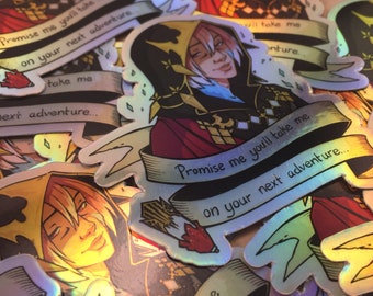 Holo-STICKER (3&quot;) - FFXIV Final Fantasy XIV Crystal Exarch G&#39;raha Tia Holographic
