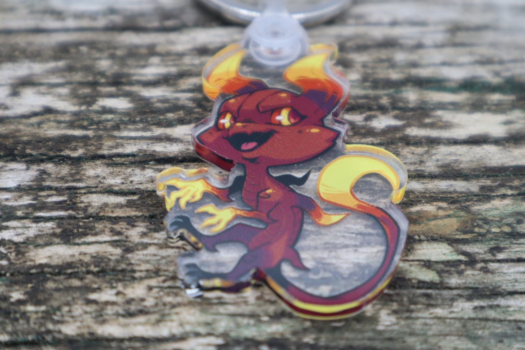 Acrylic KEYCHAIN Cute Chibi Primal Ifrit Summon Minion Pet Final