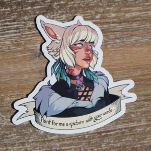 MAGNET (3&quot;) - Y&#39;shtola Matoya Shadowbringers &quot;Paint for me a picture...&quot; FFXIV Final Fantasy 14