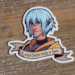 MAGNET (3&quot;) - Lord Haurchefant Greystone Heavensward FFXIV Final Fantasy XIV 14 &quot;A smile better suits a hero...&quot;
