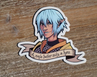 MAGNET (3") - Lord Haurchefant Greystone Heavensward FFXIV Final Fantasy XIV 14 "A smile better suits a hero..."