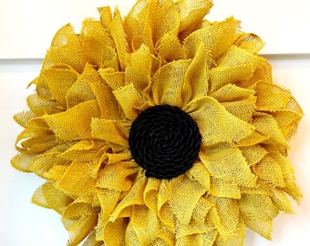 Sunflower Wreath / Housewarming Gift - FREE Shipping