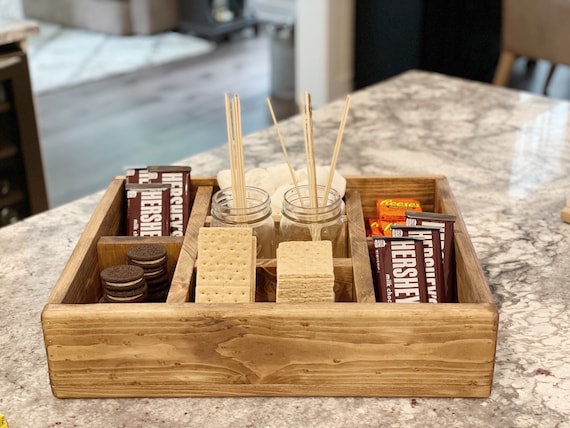 Smores Buffet Tray/ Snack Buffet/ Assorted Halloween Candy Organizer/  Family Movie Night Tray/ Coffee Table Tray. 