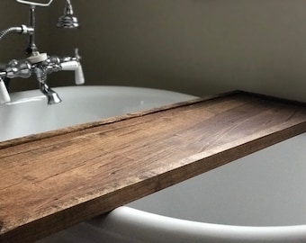 Raised Edge/ Bath Caddy/ Bathtub Tray/ Gift/ Custom/ Modern Tub Caddy