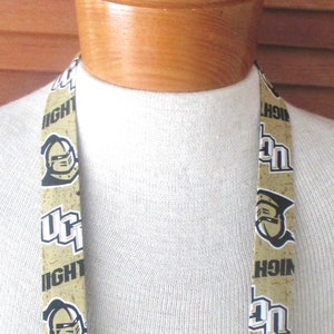 NECKLACE~Fabric & Bead~University Of Central Florida~UCF~The Knights~Reversible~Washable~One Size Fits All~Slips Over Your Head~NEW