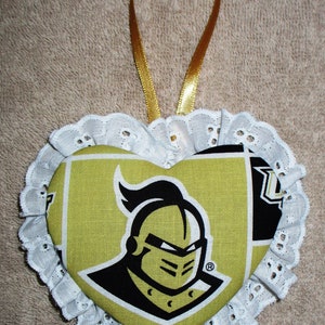 ORNAMENTS Or HANG-UPS~College Teams~University Of Central Florida ~Clemson~Florida State~Fabric & Eyelet~Reversible~Christmas~New