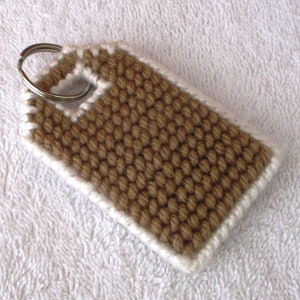 KEY RING~Key Chain~Key Fob~Hand Stitched~Reversible~Washable~Colors Vary~NEW