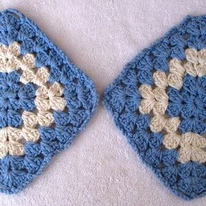 DISCHCLOTHS~DOILIES~CANDLEMATS~Granny Square Desirn~100% Cotton~Soft~Absorbent~Farmhouse Home Decor~New
