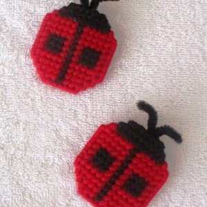 PINS Or MAGNETS~LADYBUGS~Jewelry~Home Decor~Hand Stitched~Finished Back~2&3/4&quot; By 2&quot;~New