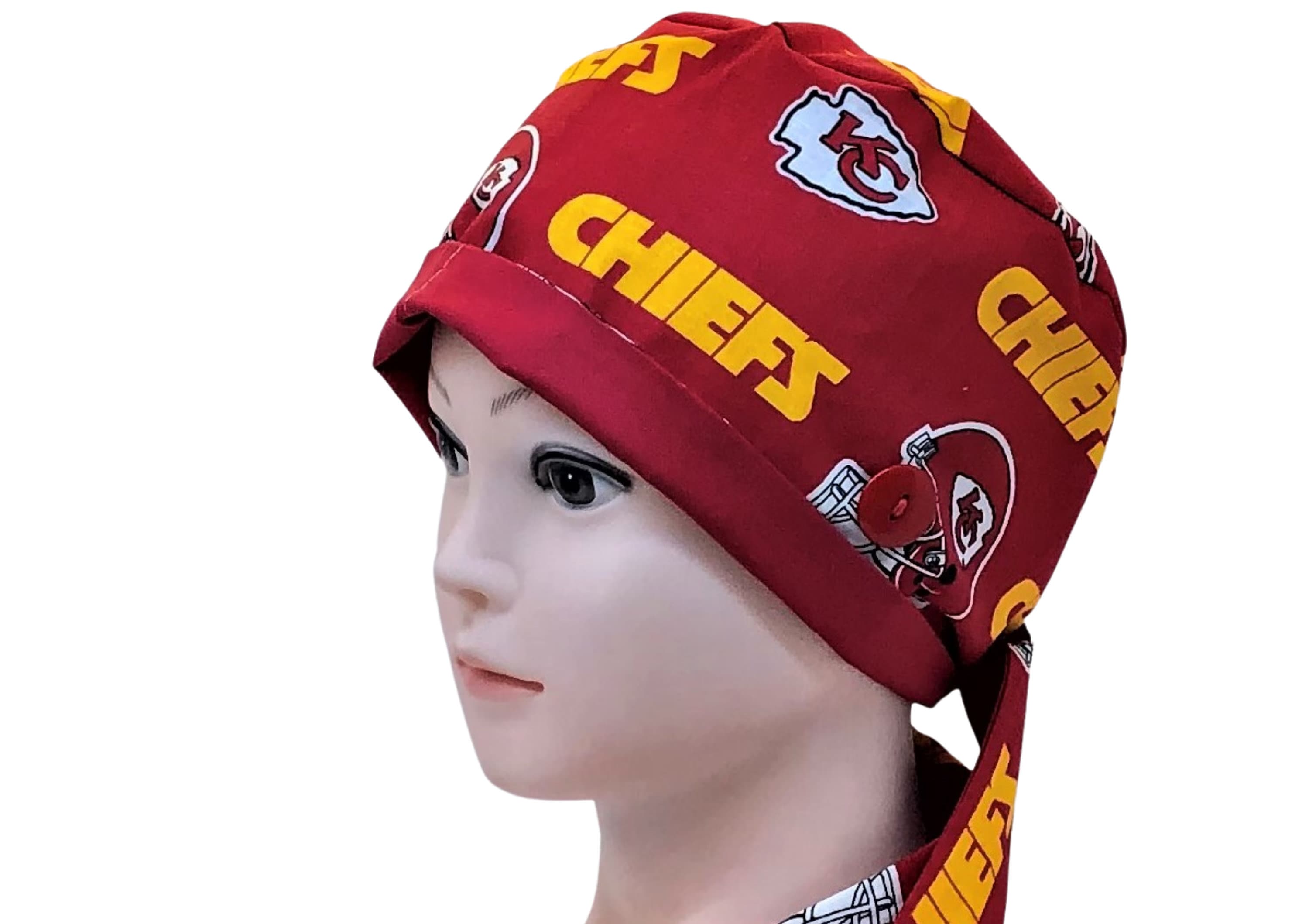KC Chiefs Football Scrub Hat Accessoires Hoeden & petten Operatiekapjes Ready to Ship Surgical Cap 