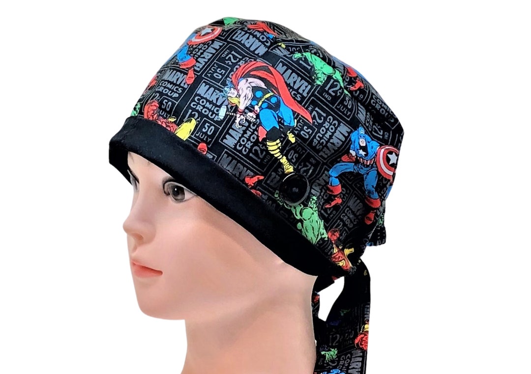 Scrub Hat Made From Licensed Marvel Comic Fabric for Women or Etsy
