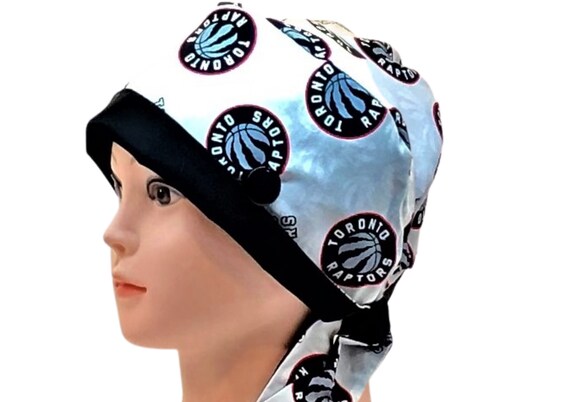 DrenasDesigns Scrub Hat Made from Licensed Toronto Raptors Fabric for Women or Men, Surgical Scrub Cap, Medical Scrub Hat, Nursing Cap