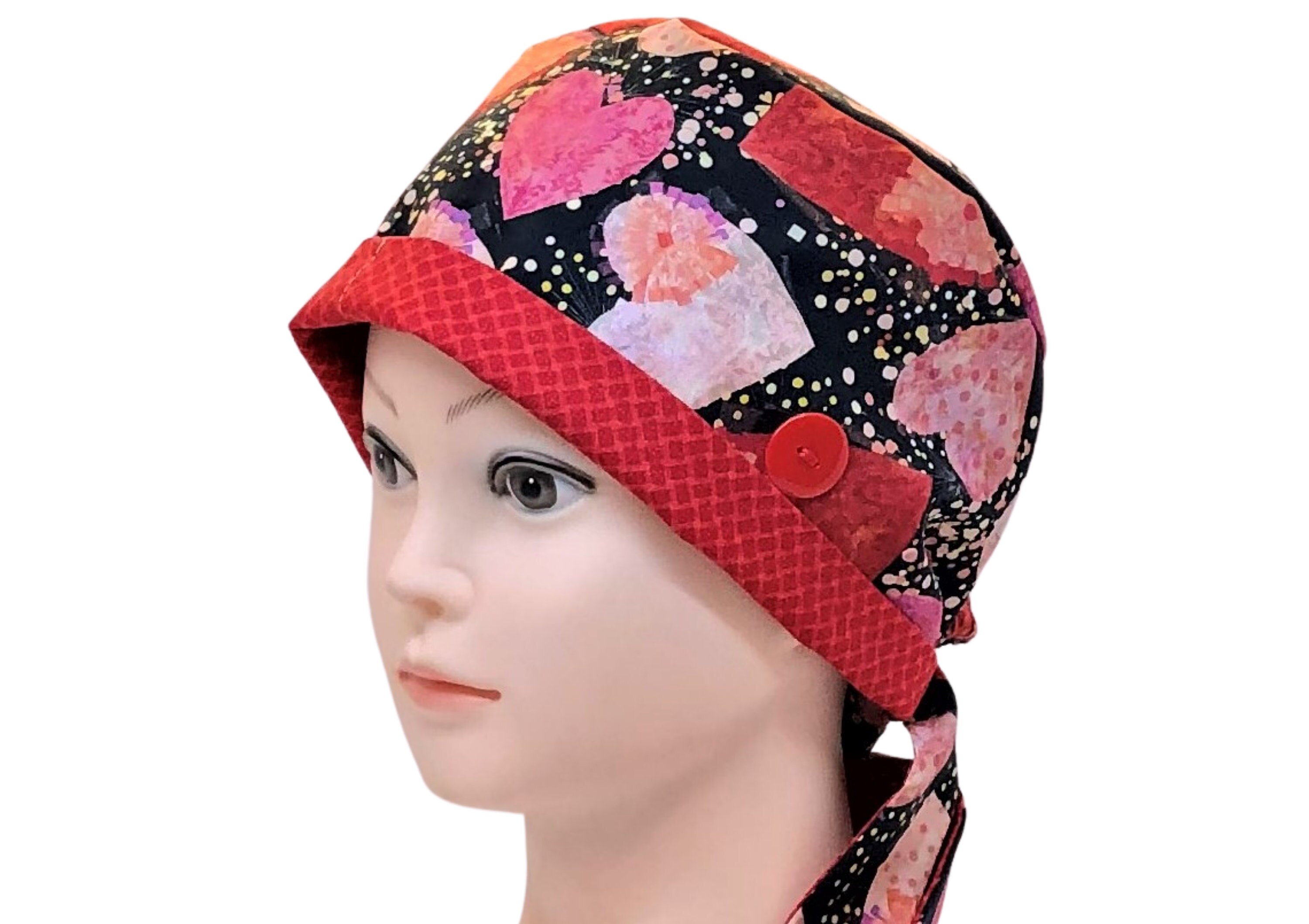 Valentines Day Hearts Scrub Hat for 
